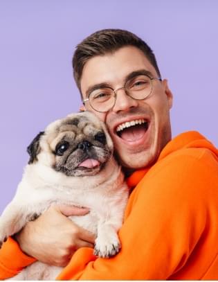 boy with dog